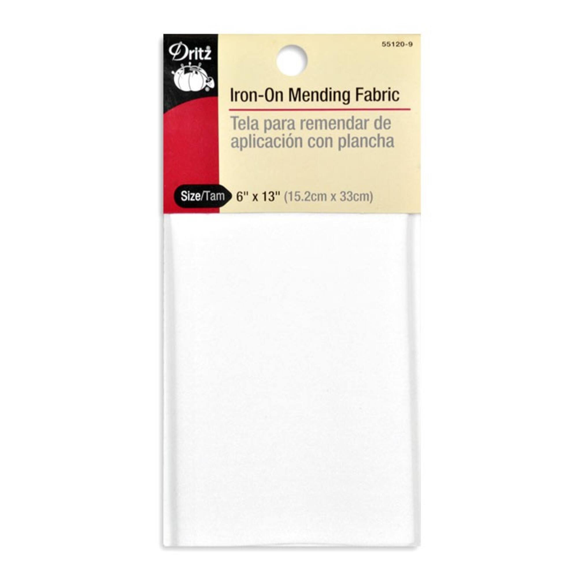 Iron-On Mending Fabric - 6" x 13"